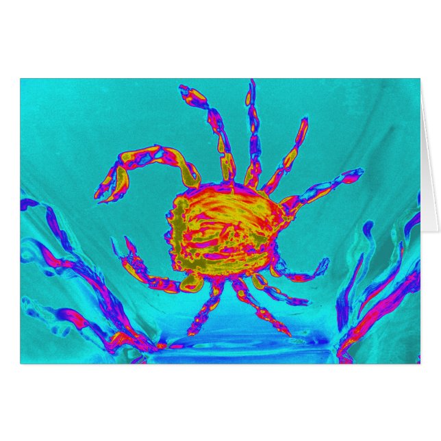 Sea Animal Art Cool Crab (Front Horizontal)