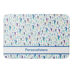 sea, animal, fish, seahorse, colour, colourful, bath mat