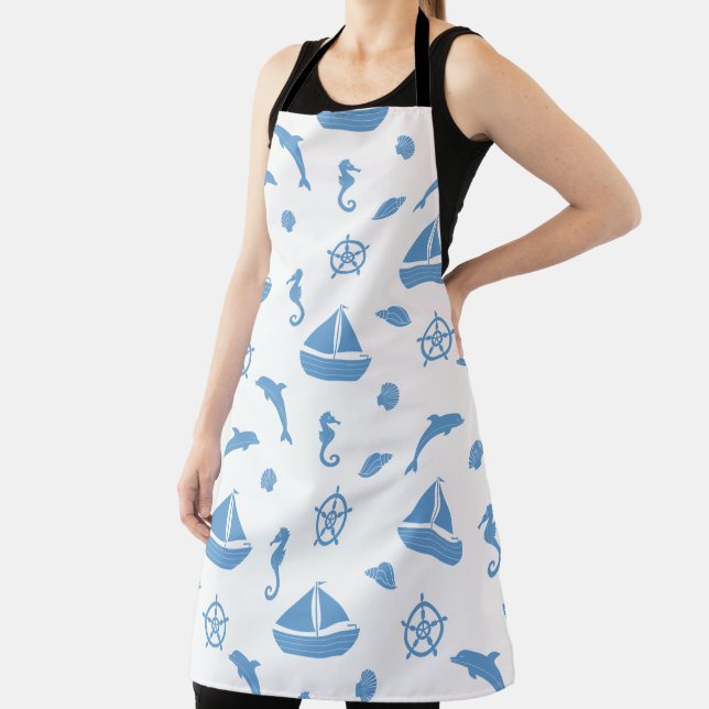 Sea Animals and Boat Apron (Insitu)