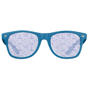 Sea animals and sailboat one line drawing pattern  retro sunglasses