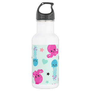 Sea Animals, Sea Life, Octopus, Jellyfish, Hearts 532 Ml Water Bottle
