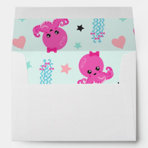 Sea Animals, Sea Life, Octopus, Jellyfish, Hearts Envelope