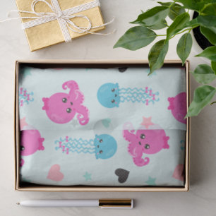 Sea Animals, Sea Life, Octopus, Jellyfish, Hearts Tissue Paper