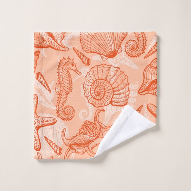 Sea animals seamless pattern wash cloth (Wash Cloth)