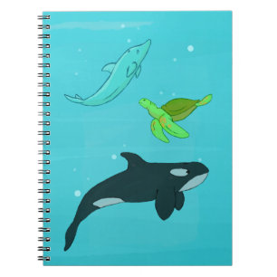 Sea Animals Spiral Notebook
