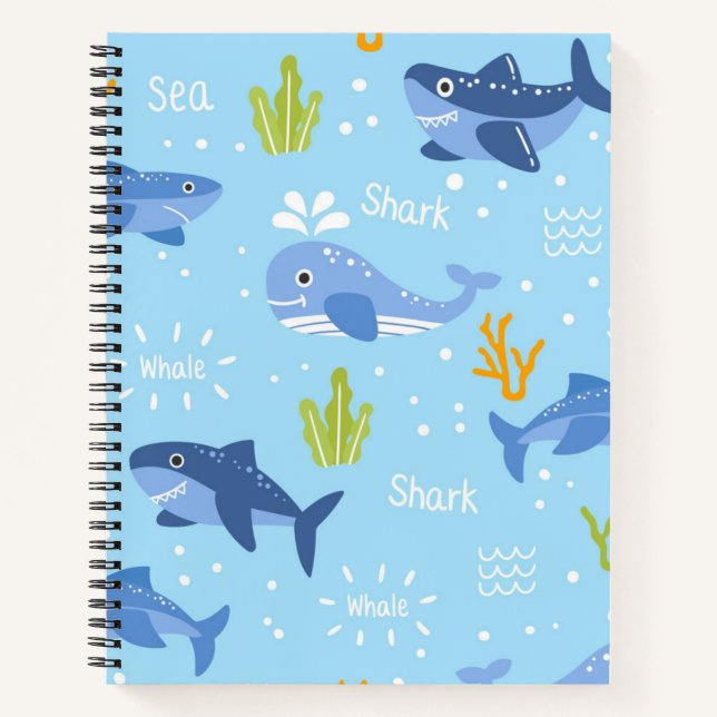 Sea Animals Spiral Notebook (Front)