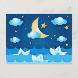 Sea at Night Postcard