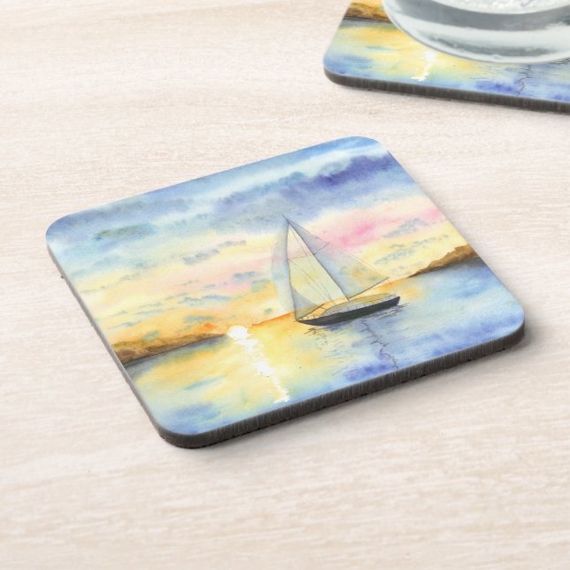 Sea at sunset coaster (Left Side)