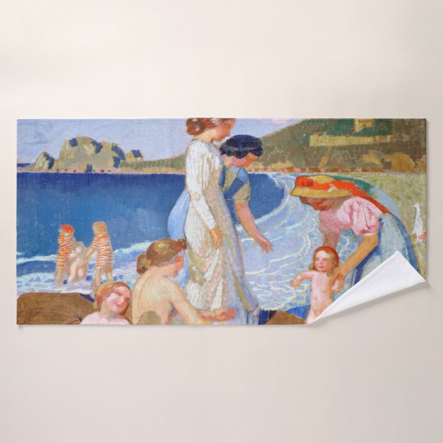 Sea Bathing, Maurice Denis Bath Towel (Bath Towel)