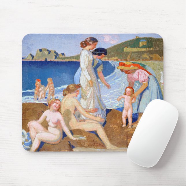Sea Bathing, Maurice Denis Mouse Pad (With Mouse)
