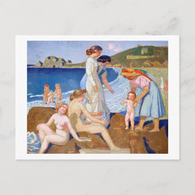 Sea Bathing, Maurice Denis Postcard (Front)