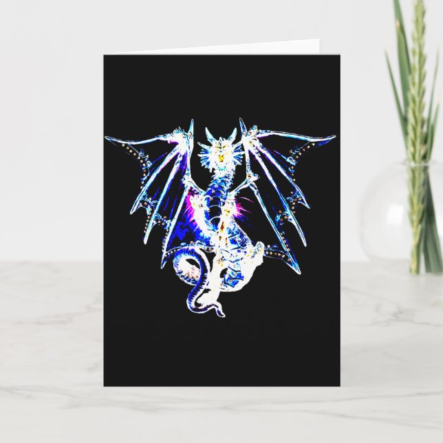 Sea Beast Dragon Greeting Card – Fantasy Ocean  (Front)