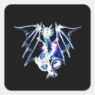 Sea Beast Dragon Square Sticker
