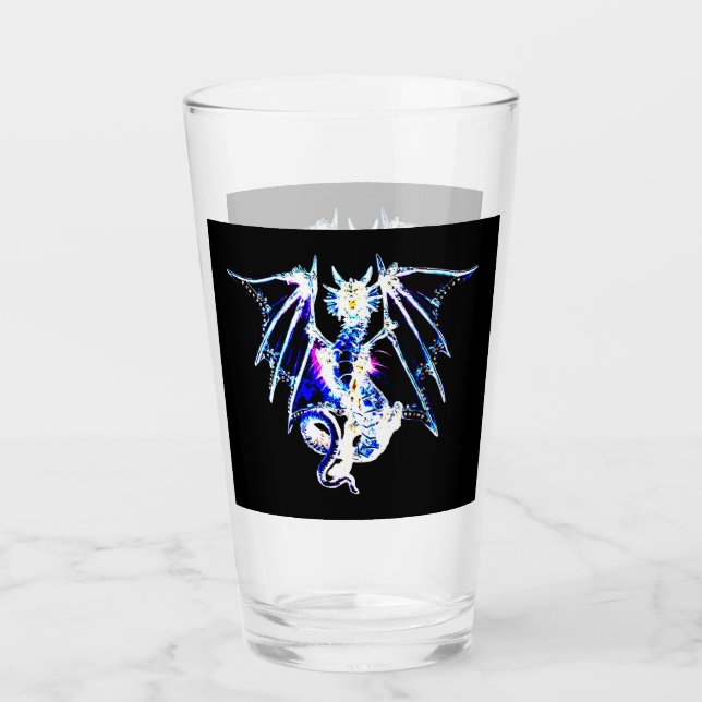 Sea Beast Fantasy Dragon Epic Mythic Creature Art Glass (Front)