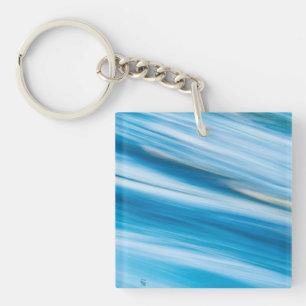 Sea Blue Abstract         Key Ring