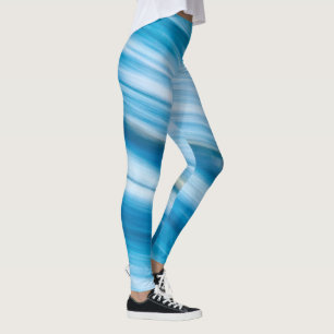 Sea Blue Abstract  Leggings