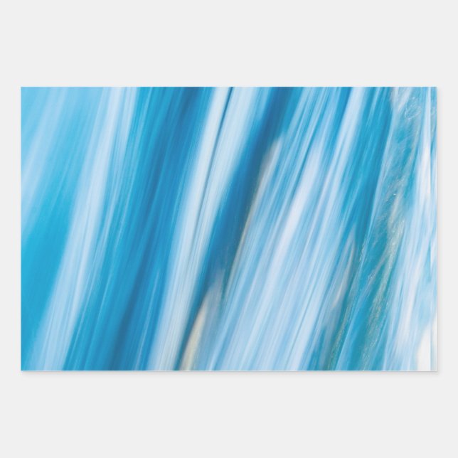 Sea Blue Abstract      Wrapping Paper Sheet (Front)
