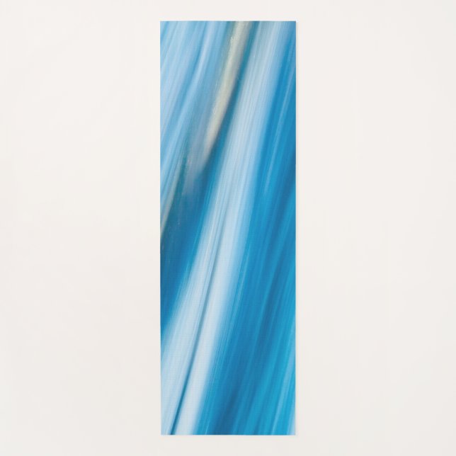 Sea Blue Abstract                  Yoga Mat (Front)