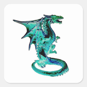 Sea Blue Dragon  Square Sticker