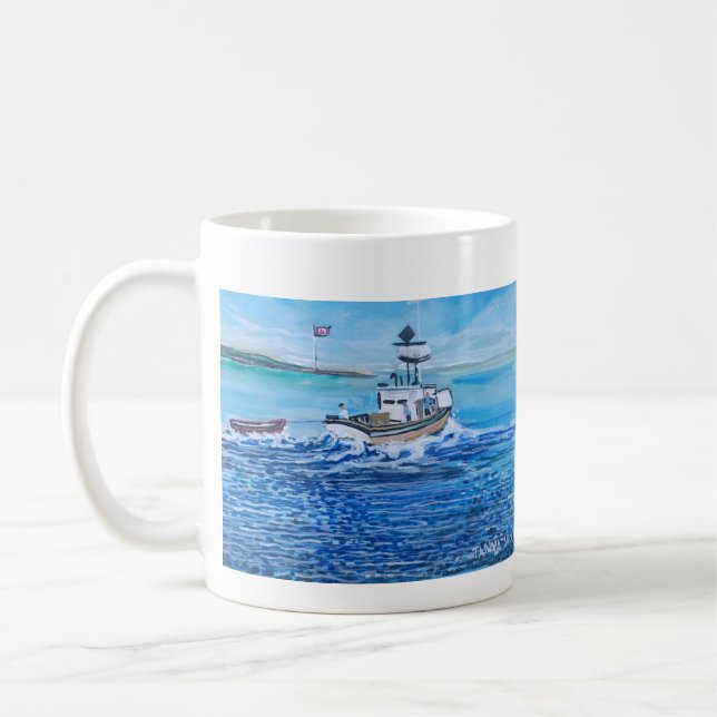  Sea Blue Fishermen Coffee Mug (Left)