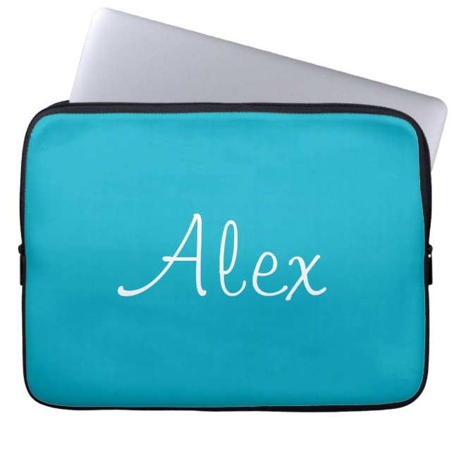 Sea Blue  Laptop Sleeve (Front)