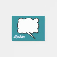 Sea Blue Talk Bubble Personalised Name