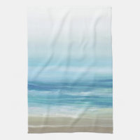 Sea Blue Watercolor Ocean Waves Coastal