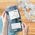 Sea Blues Alcohol Ink Paint Elegant Wedding 