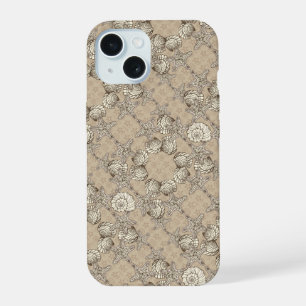 Sea Bounty Shells Vintage Pattern iPhone 15 Case