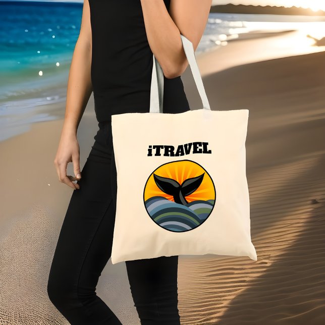 Sea Breeze Ocean Escape Adventure Eco Friendly Tote Bag (Customizable tote bag ready for your logo, image and text)