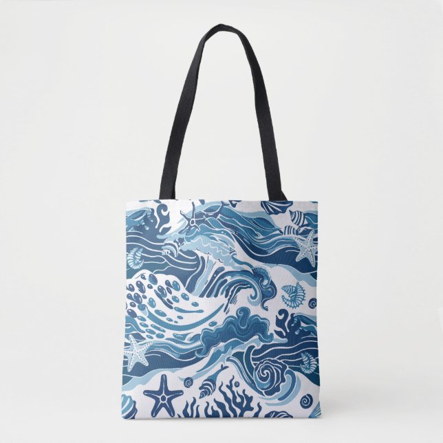 Sea Breeze Swirl Tote bag (Front)