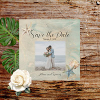 Sea Breeze Wedding Save the Date Card