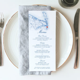 Sea Bright New Jersey Map Destination Wedding Menu