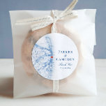 Sea Bright New Jersey Map Wedding Favour Classic Round Sticker<br><div class="desc">These Sea Bright, New Jersey map sticker labels are perfect for favour bags, envelopes or welcome gifts for your destination wedding at Windows on the Water or Edgewater Beach & Cabana Club. The navy blue North Jersey Shore map includes Middletown, Shrewsbery, Eatontown, Long Branch, Monmouth Beach, Rumson, Fair Haven, Red...</div>