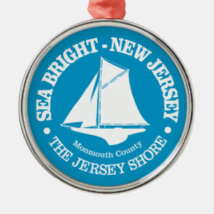 Sea Bright (sloop) Metal Tree Decoration
