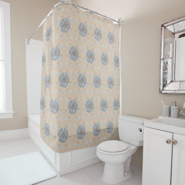 Sea Bubbles Shower Curtain (In Situ)