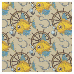 Sea Captain Fish Pattern Fabric