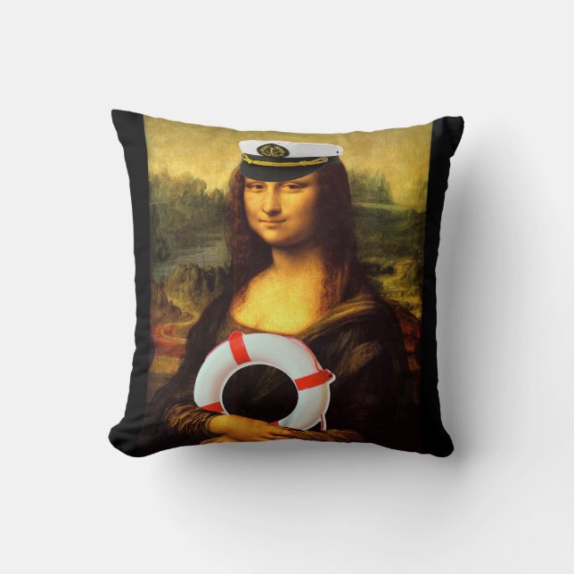 Sea Captain Mona Lisa Cushion (Front)