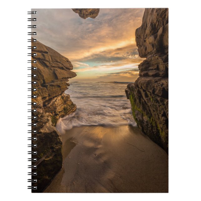 Sea cave at Windansea Beach Spiral Notebook (Front)