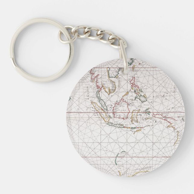 Sea chart East of India | Indonesia Key Ring (Front)