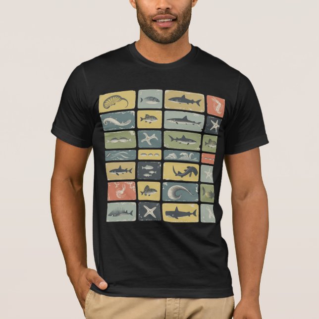 SEA CHART OF VARIOUS CREATURES  T-Shirt (Front)