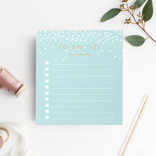 Sea   Confetti Dots Personalised To-Do List Notepad