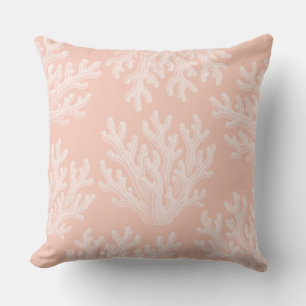 Sea Coral Silhouette   Jazz Age Coral Cushion