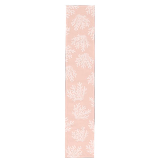 Sea Coral Silhouette | Jazz Age Coral Medium Table Runner (Front)