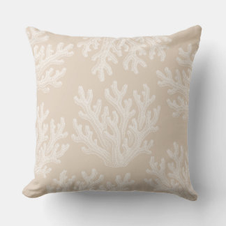 Sea Coral Silhouette | Sunkissed Sand Cushion
