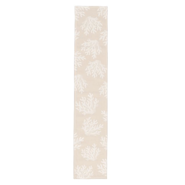 Sea Coral Silhouette | Sunkissed Sand Medium Table Runner (Front)