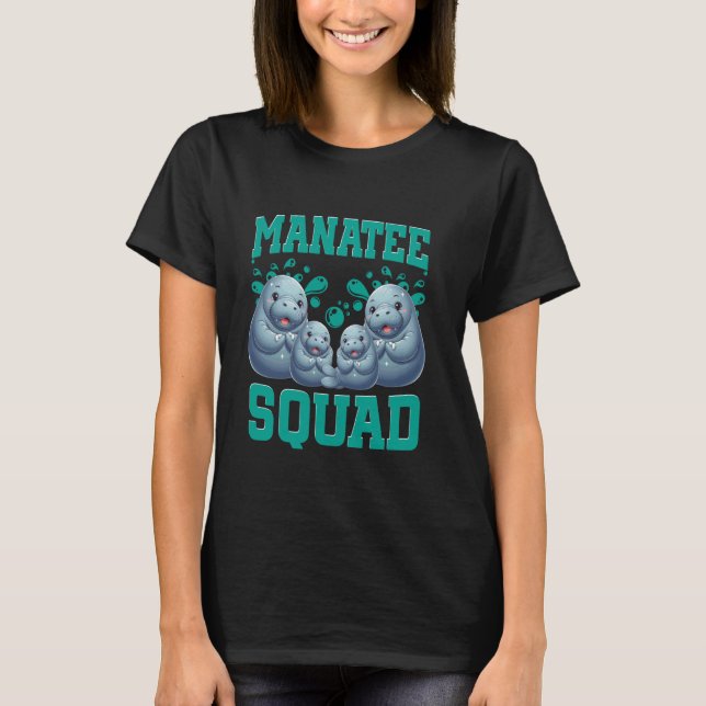 Sea Cows Manatee Squad Oceanographer T-Shirt (Front)