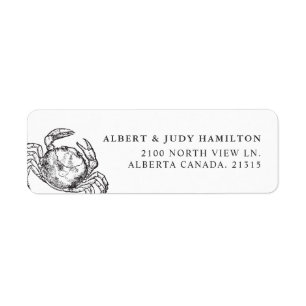 Sea Crab   Custom Return Address