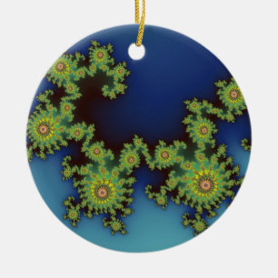 Sea Creature Christmas fractal Ceramic Tree Decoration