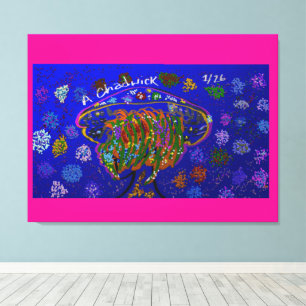 Sea Creature Florist with Mushroom Jellyfish Hat Canvas Print